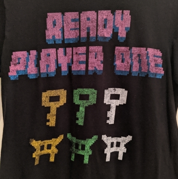 Ready Player One Men's Graphic Gamer Short Sleeve Size Medium - Picture 3 of 4